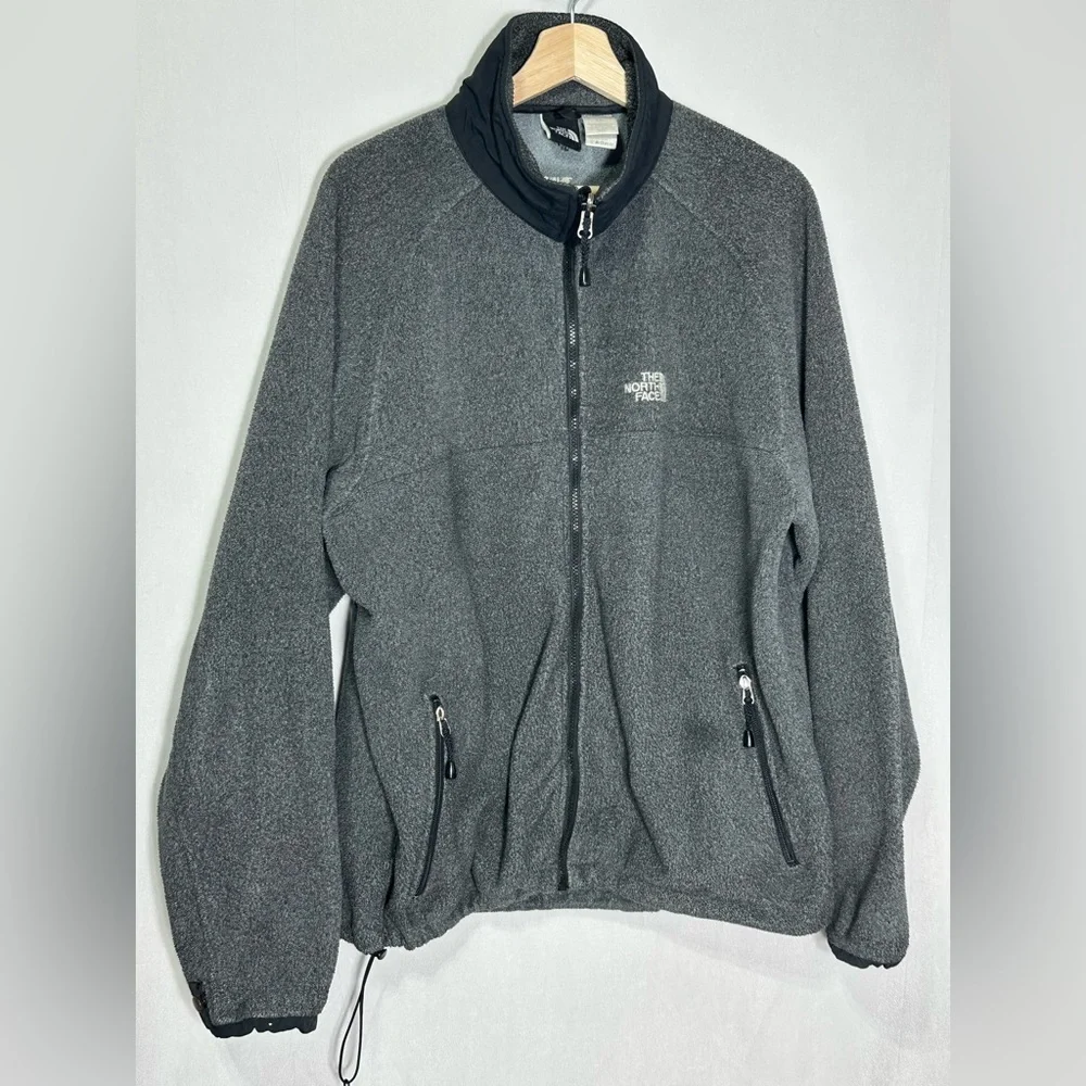 The North Face‎ Mens Full Zip Fleece Jacket Gray Charcoal Denali Style Large